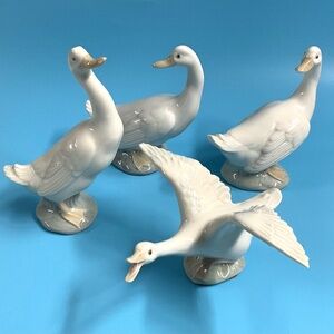 4 Lladro Geese